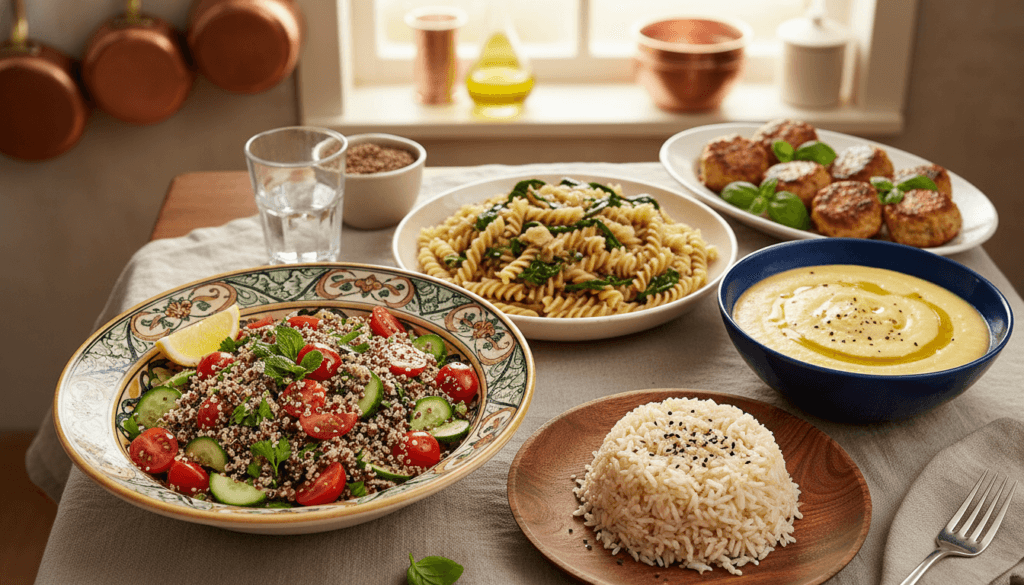 Tasty sides for chicken meatballs Tasty sides for chicken meatballs