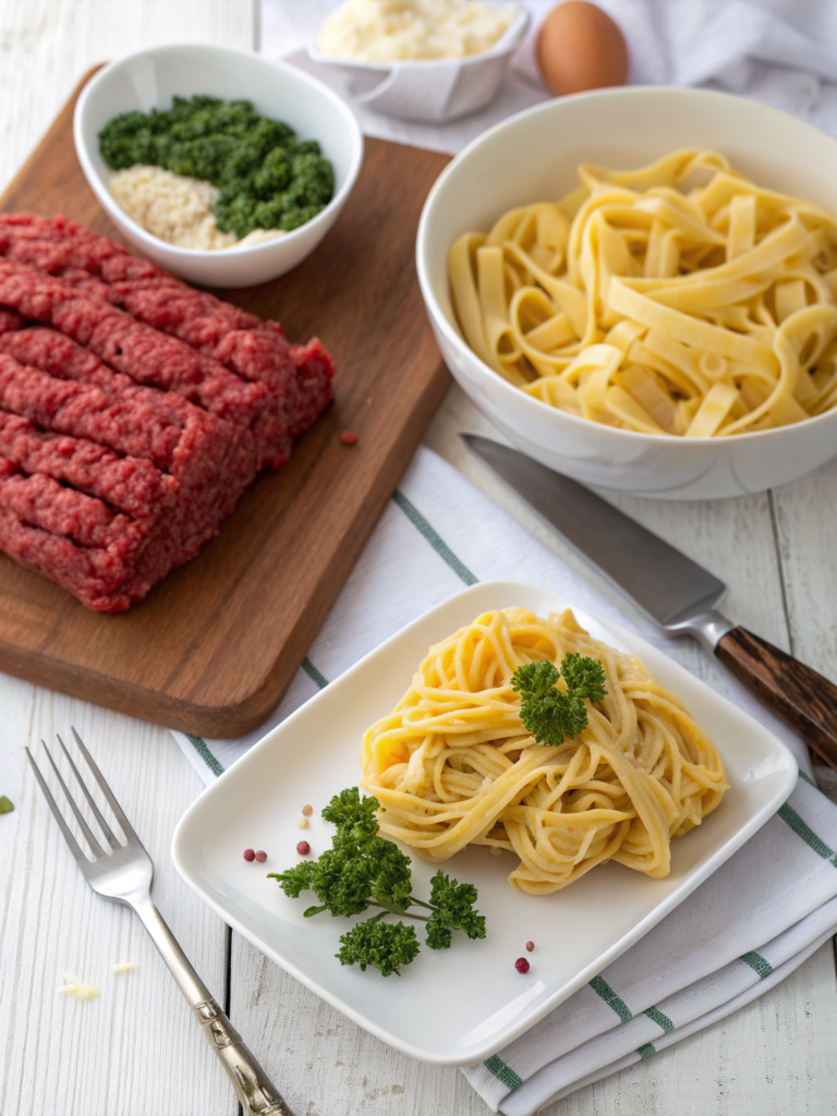 Ground Beef and Egg Noodles