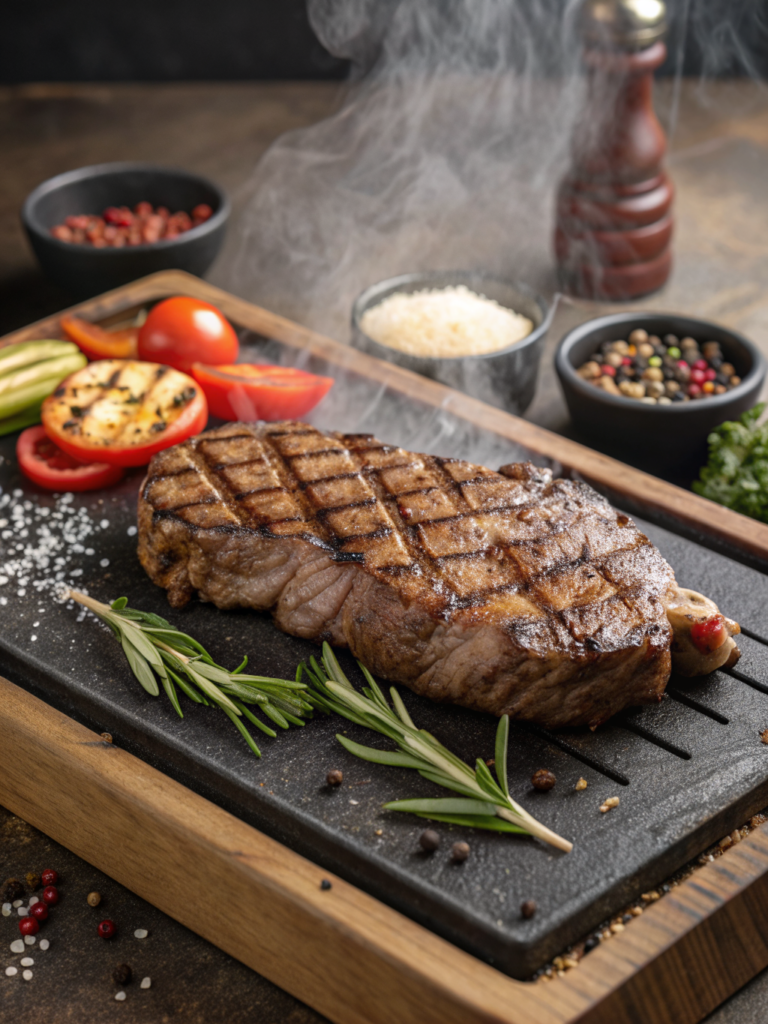 steak on pellet grill